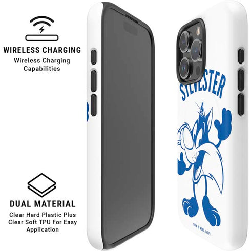 Looney Tunes Sylvester the Cat Big Head iPhone 16 Pro Magsafe Impact Case